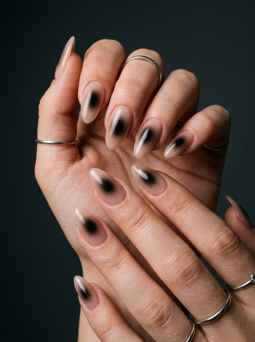 Black Aura Nails